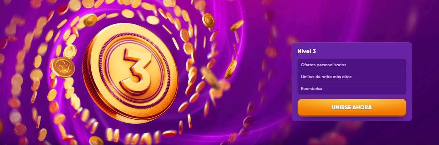 Kingmaker Casino programa VIP nivel 3 con reembolsos y límites de retiro más altos